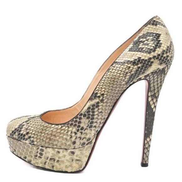 Christian Louboutin Shoes - Christian Louboutin Bianca 120 Python Round Toe Platform Stiletto High Heels